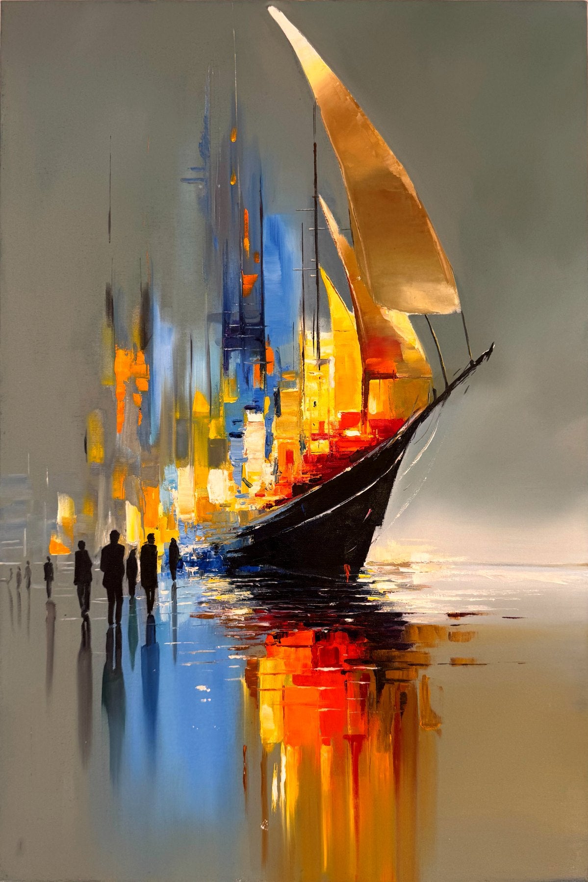 Altın Yelken Yağlı Boya Tablosu Simurg Sanatevi