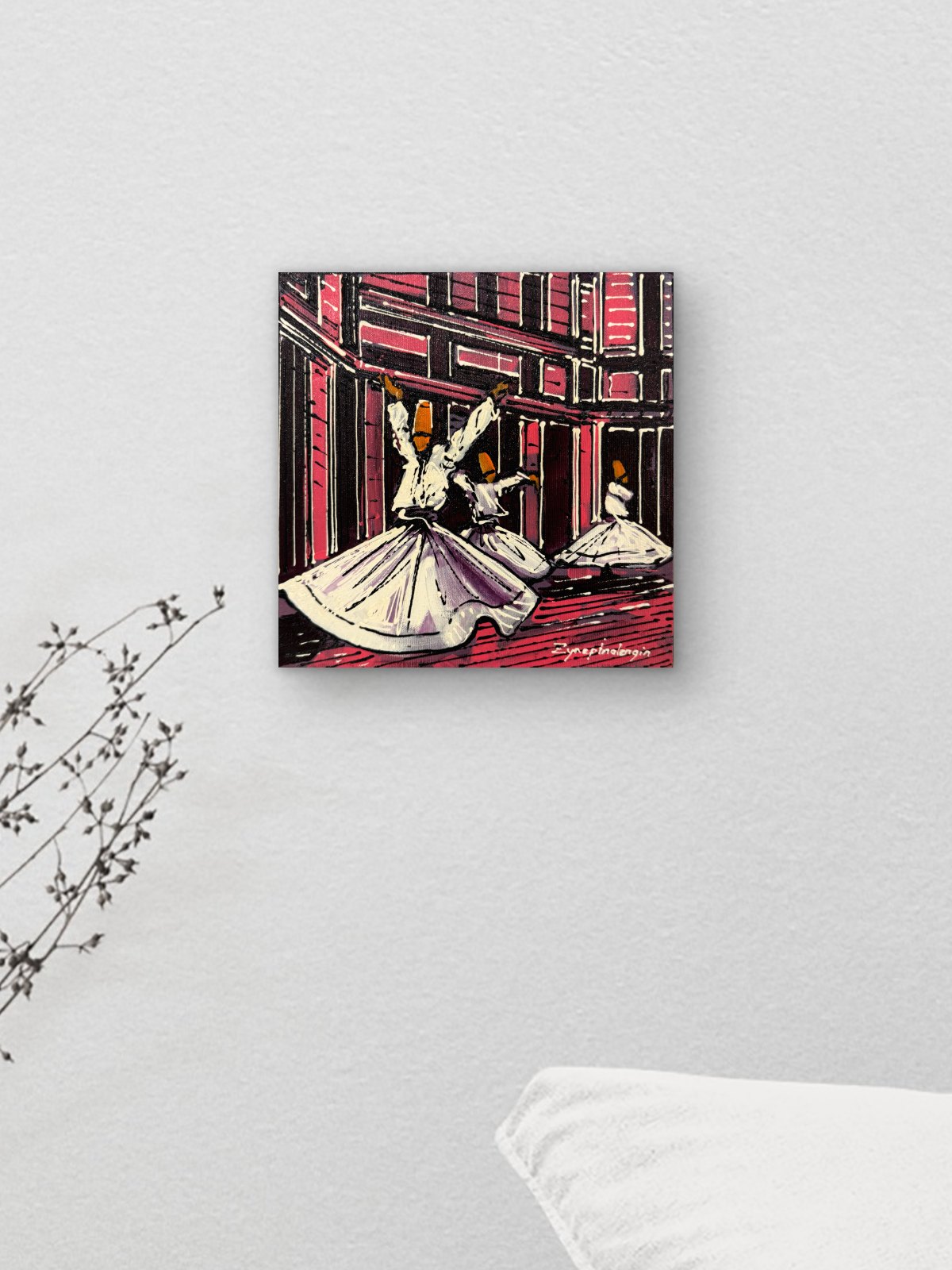 Manevi Ritim Yağlı Boya Tablosu Simurg Sanatevi