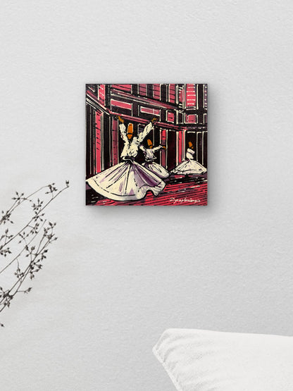 Manevi Ritim Yağlı Boya Tablosu Simurg Sanatevi
