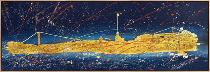 Şehir Işıltısı Yağlı Boya Tablosu