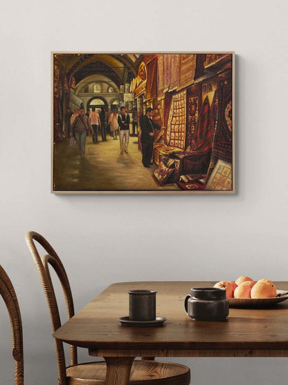 Halı Çarşısı Yağlı Boya Tablosu