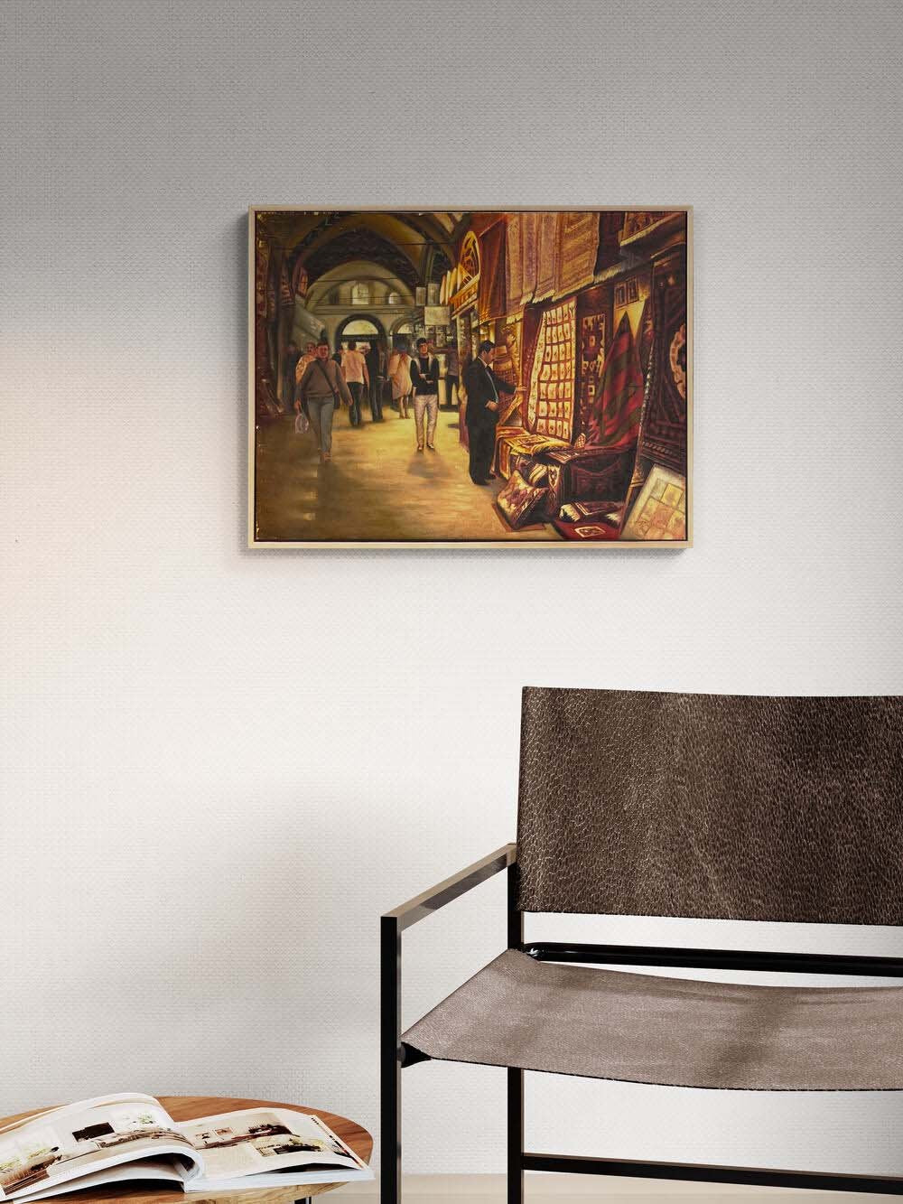 Halı Çarşısı Yağlı Boya Tablosu