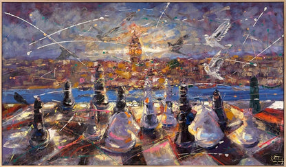 Aynı Denizde İstanbul Yağlı Boya Tablosu
