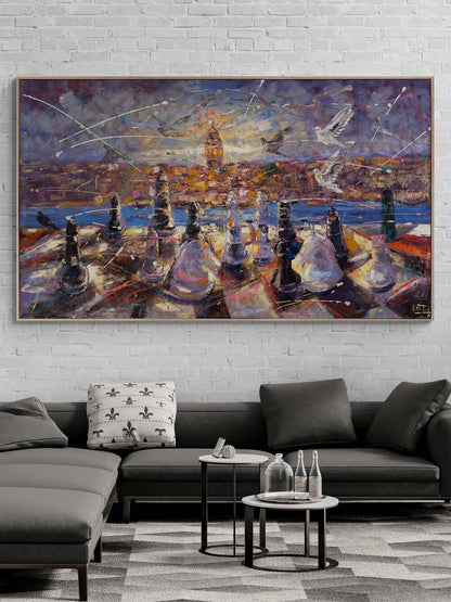 Aynı Denizde İstanbul Yağlı Boya Tablosu