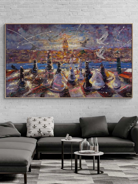 Aynı Denizde İstanbul Yağlı Boya Tablosu