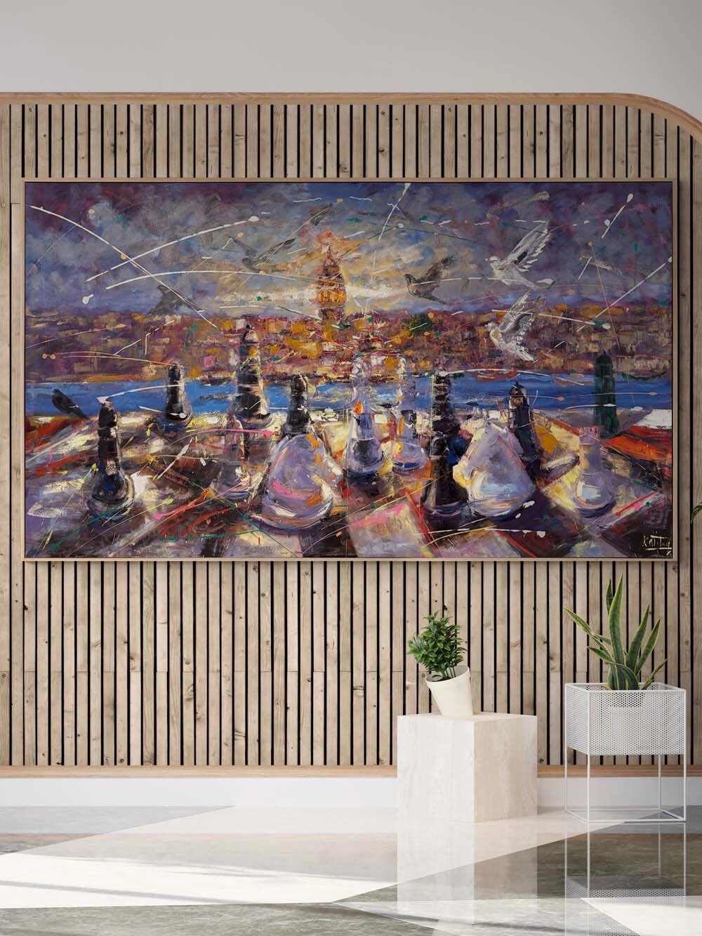 Aynı Denizde İstanbul Yağlı Boya Tablosu