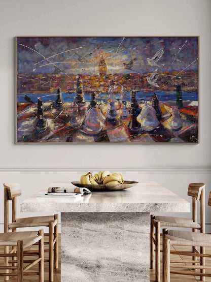 Aynı Denizde İstanbul Yağlı Boya Tablosu