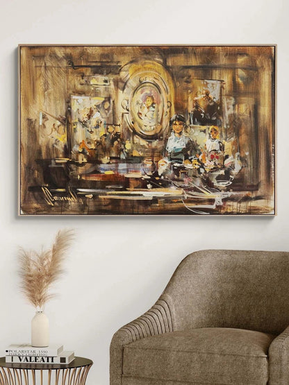 Eski Evde Bir An Yağlı Boya Tablosu