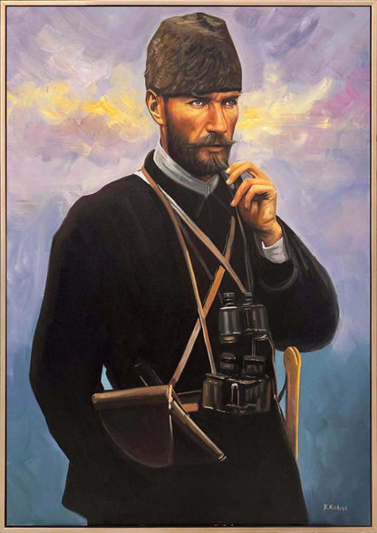 Kara Kalpaklı Atatürk Yağlı Boya Tablosu