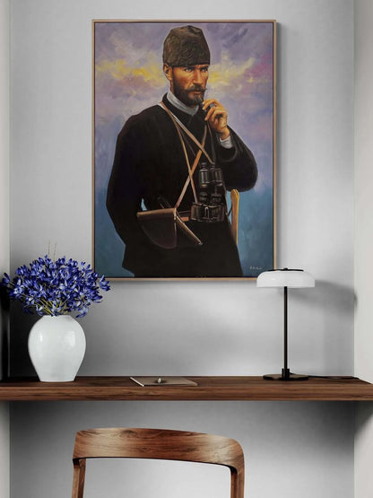Kara Kalpaklı Atatürk Yağlı Boya Tablosu