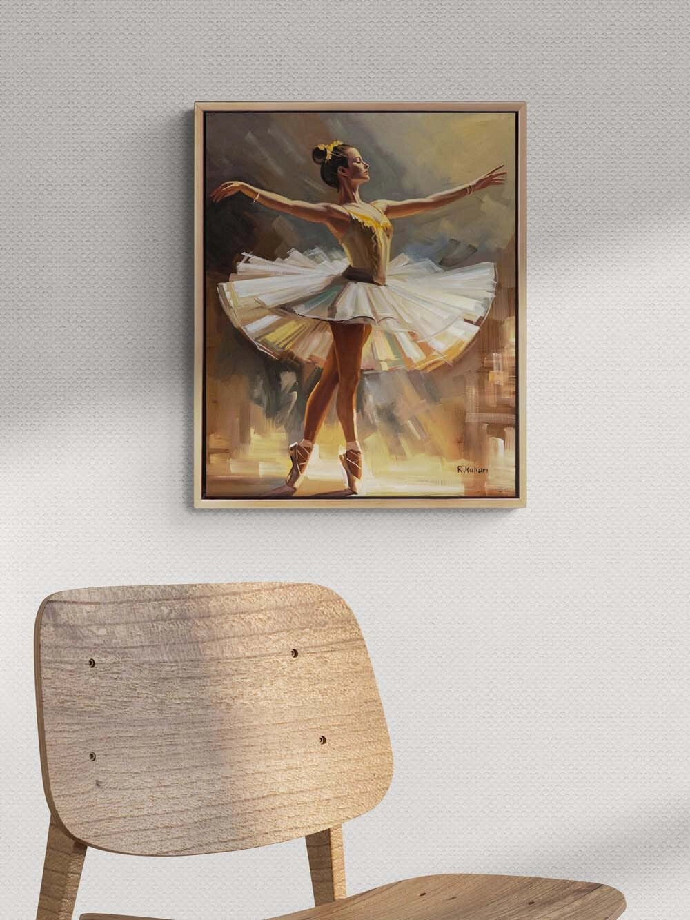 Işığın Balerini Yağlı Boya Tablosu