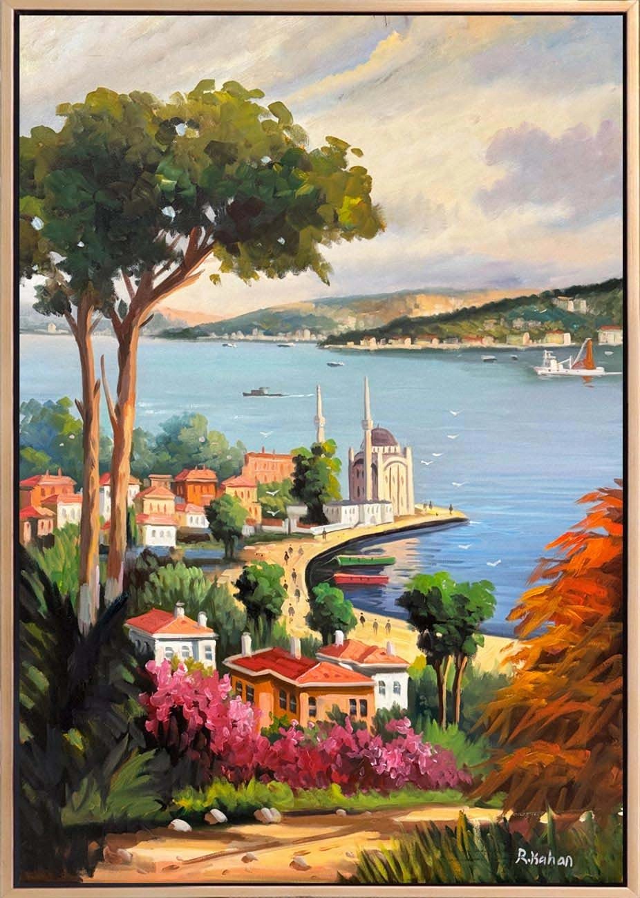 Boğazda Zaman Yağlı Boya Tablosu