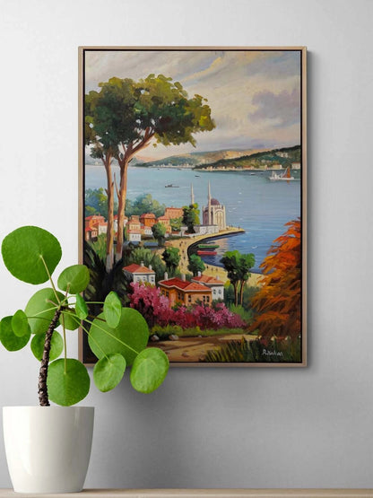 Boğazda Zaman Yağlı Boya Tablosu