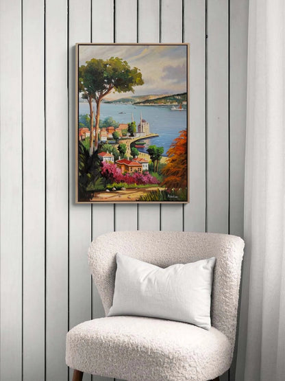 Boğazda Zaman Yağlı Boya Tablosu