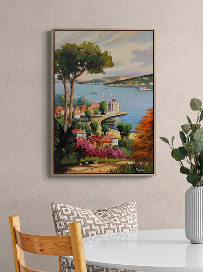 Boğazda Zaman Yağlı Boya Tablosu