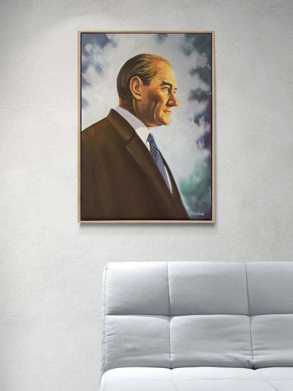 Cumhuriyetin Lideri Yağlı Boya Tablosu