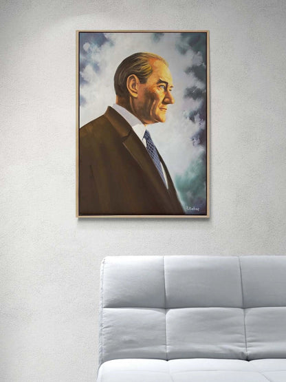 Cumhuriyetin Lideri Yağlı Boya Tablosu