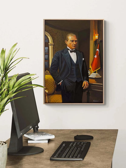 Bakışlarında Cumhuriyet Yağlı Boya Tablosu