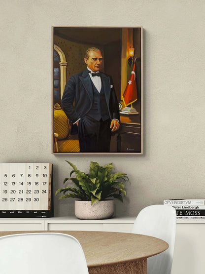 Bakışlarında Cumhuriyet Yağlı Boya Tablosu