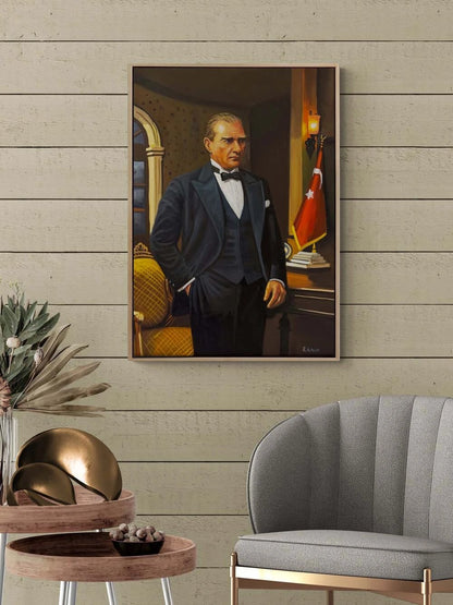 Bakışlarında Cumhuriyet Yağlı Boya Tablosu