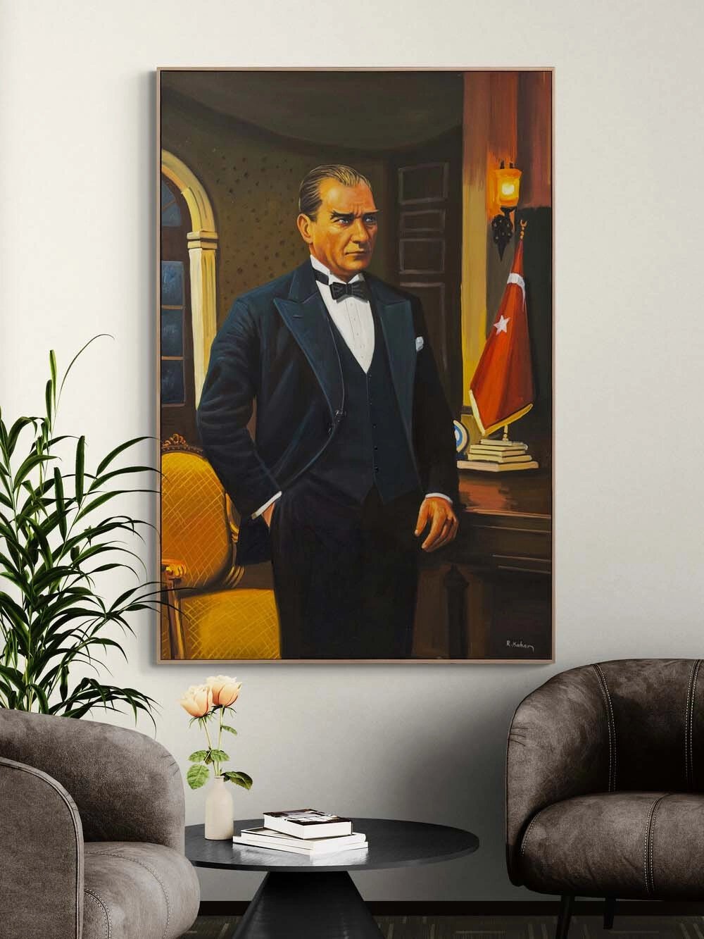 Mustafa Kemal ve Cumhuriyet Yağlı Boya Tablosu