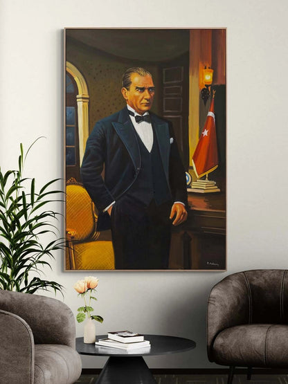 Mustafa Kemal ve Cumhuriyet Yağlı Boya Tablosu