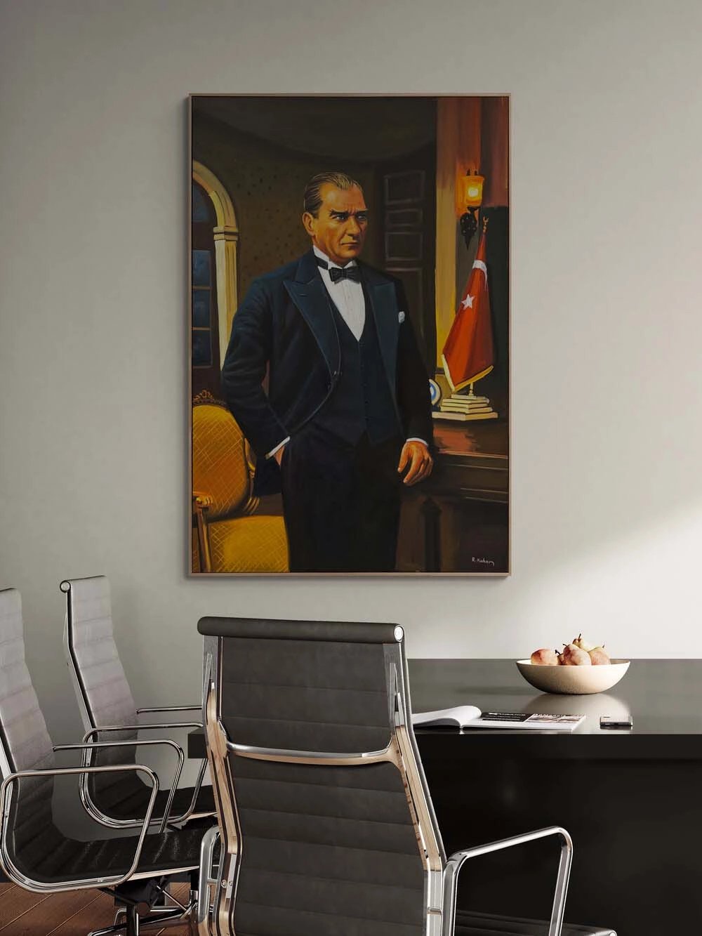 Mustafa Kemal ve Cumhuriyet Yağlı Boya Tablosu