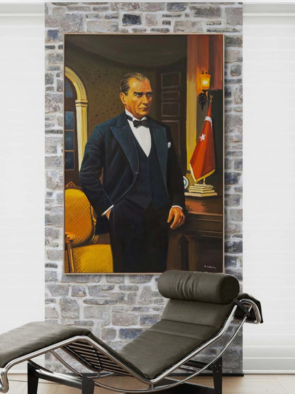 Mustafa Kemal ve Cumhuriyet Yağlı Boya Tablosu