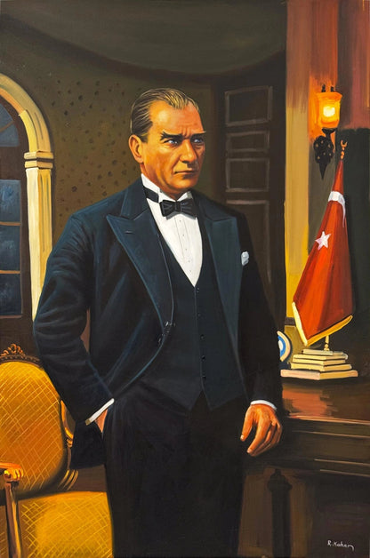 Mustafa Kemal ve Cumhuriyet Yağlı Boya Tablosu