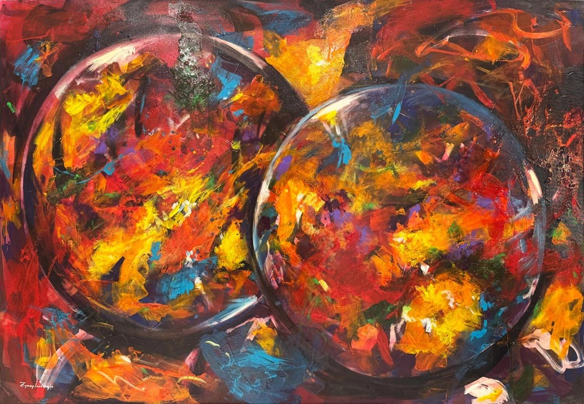 Rengarenk Çeper Yağlı Boya Tablosu