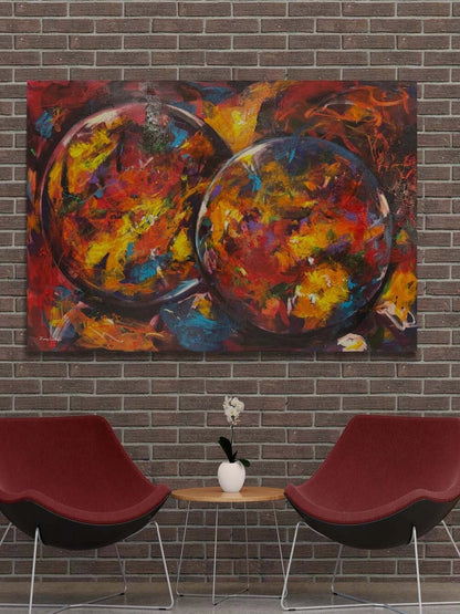 Rengarenk Çeper Yağlı Boya Tablosu