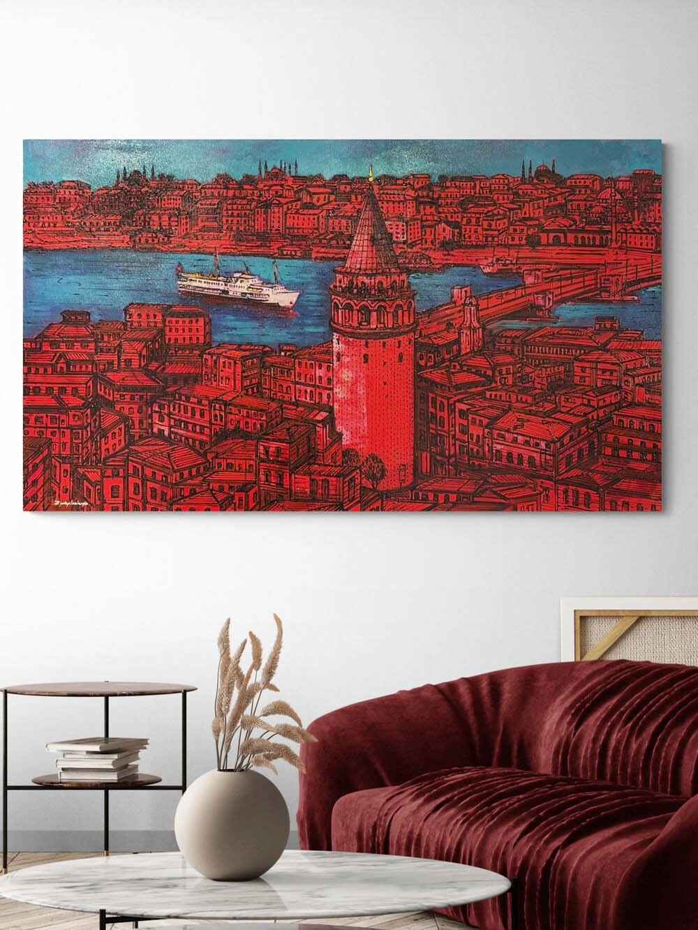 Renklerle İstanbul Yağlı Boya Tablosu