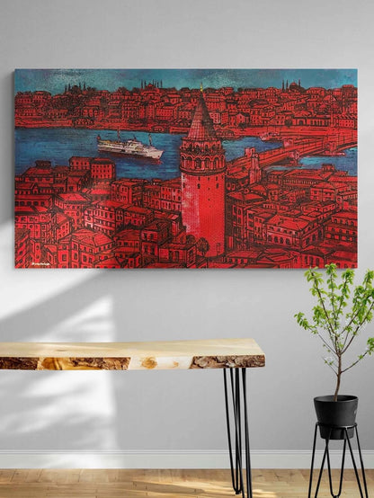 Renklerle İstanbul Yağlı Boya Tablosu