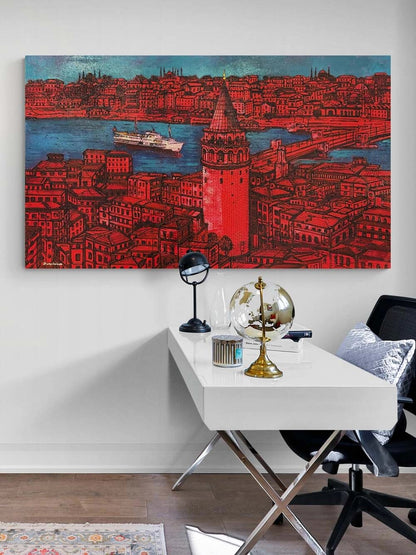 Renklerle İstanbul Yağlı Boya Tablosu