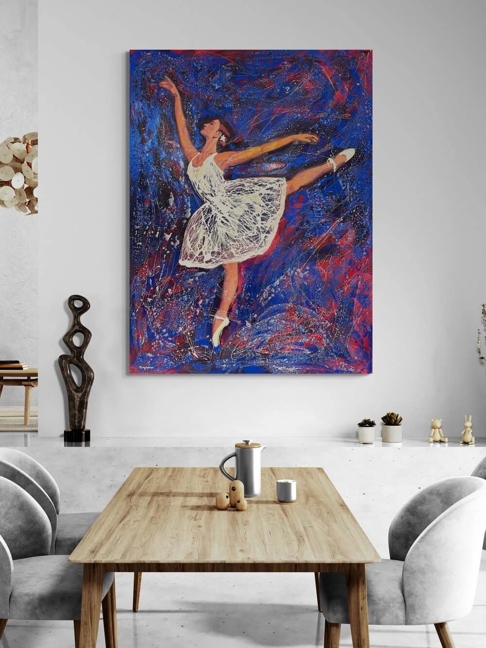 Ritmik Zarafet Yağlı Boya Tablosu