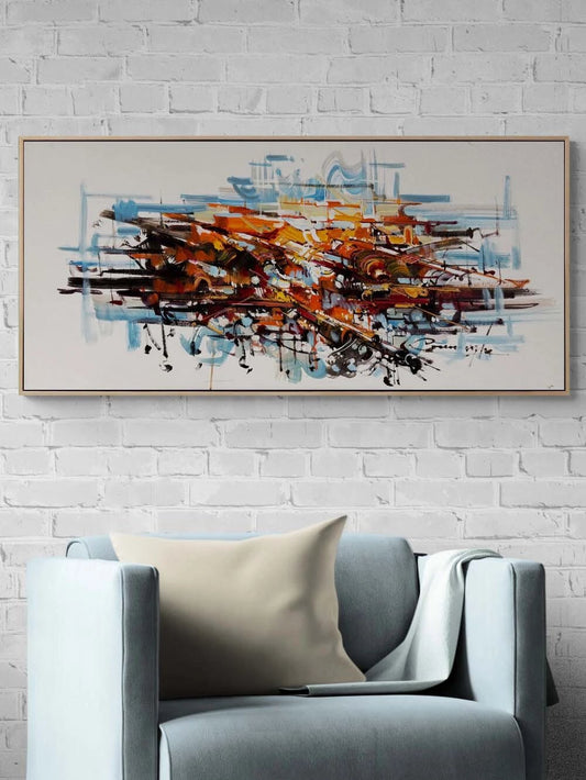 Fırça Gürültüsü Yağlı Boya Tablosu