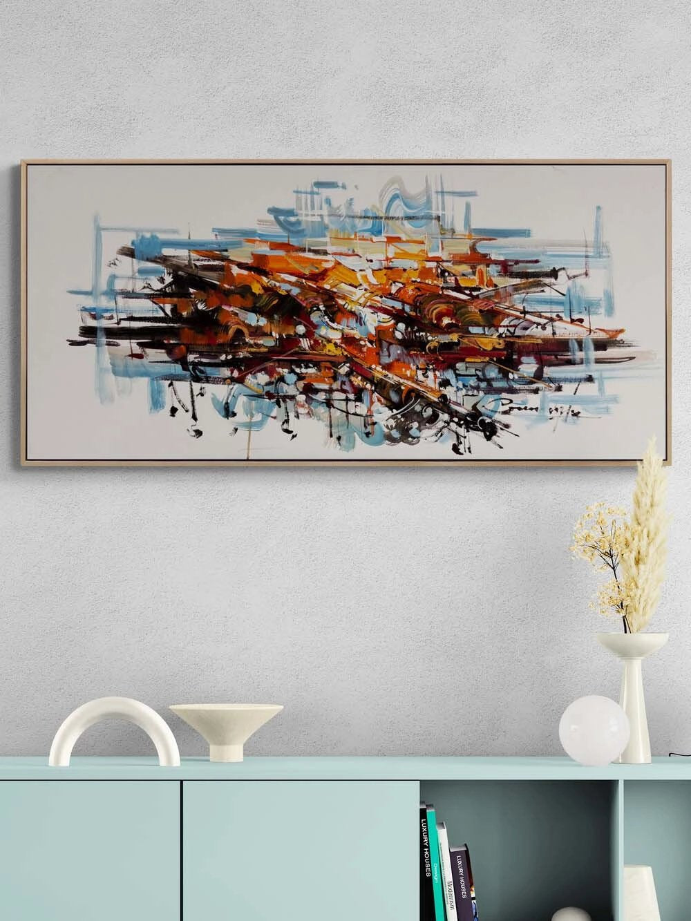 Fırça Gürültüsü Yağlı Boya Tablosu