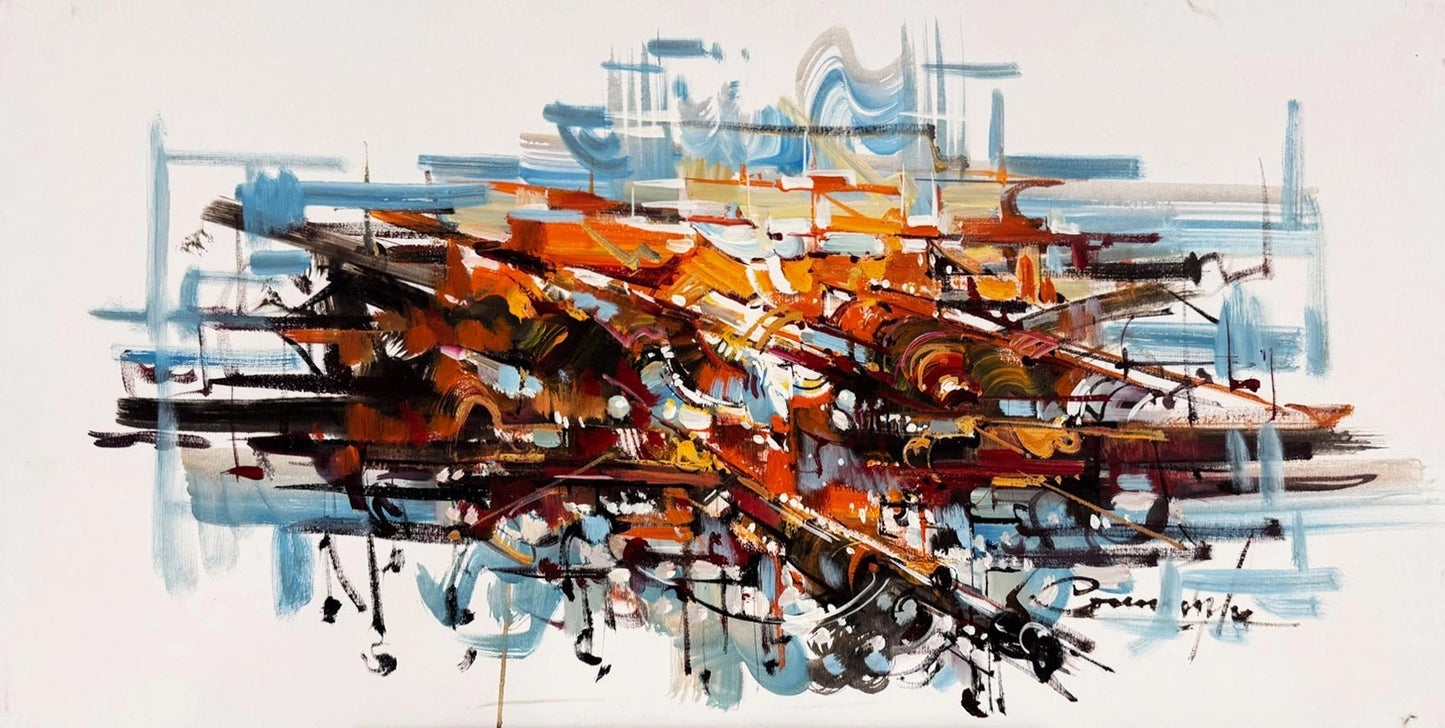 Fırça Gürültüsü Yağlı Boya Tablosu