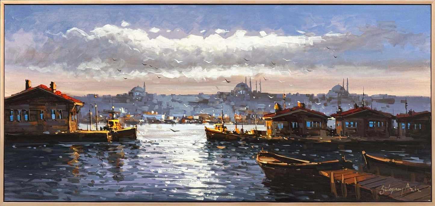 İstanbul'da Yansımalar Yağlı Boya Tablosu