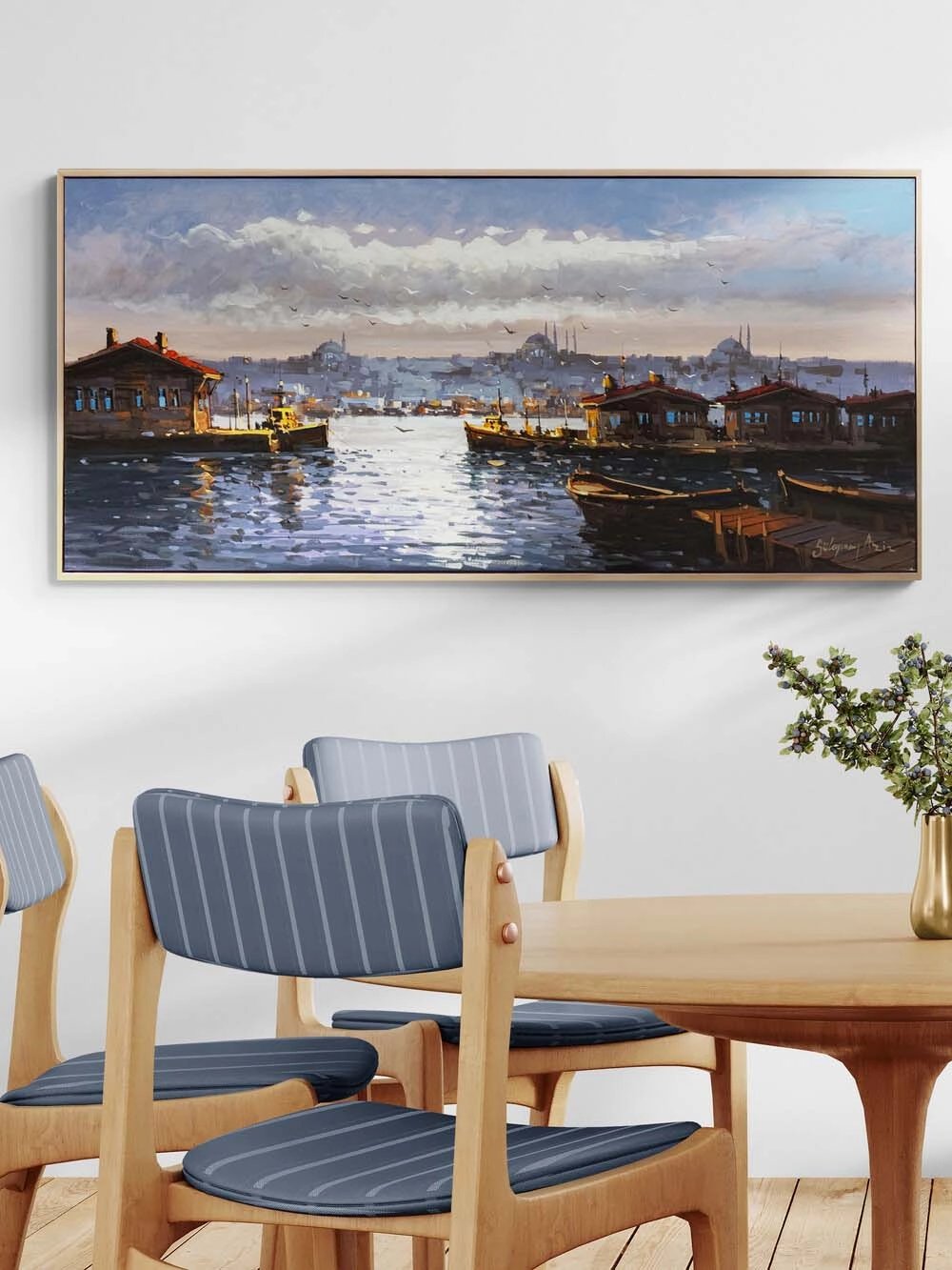 İstanbul'da Yansımalar Yağlı Boya Tablosu