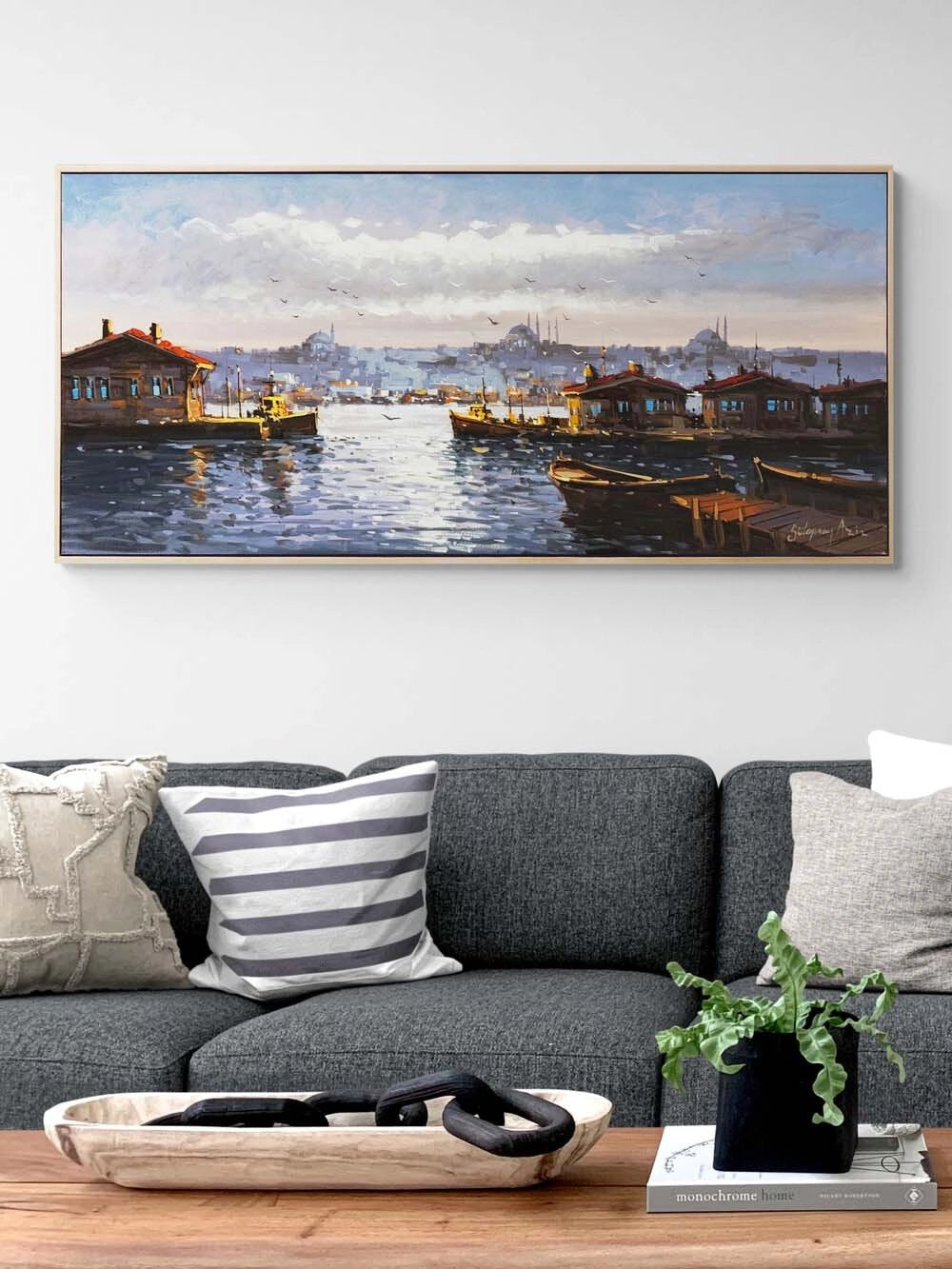 İstanbul'da Yansımalar Yağlı Boya Tablosu