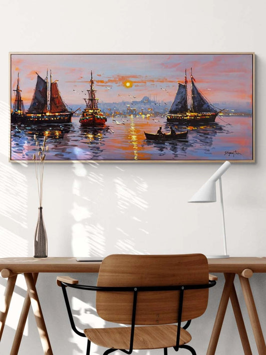 Bir Akşam İstanbul’da Yağlı Boya Tablosu