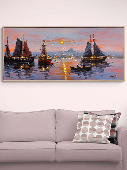 Bir Akşam İstanbul’da Yağlı Boya Tablosu