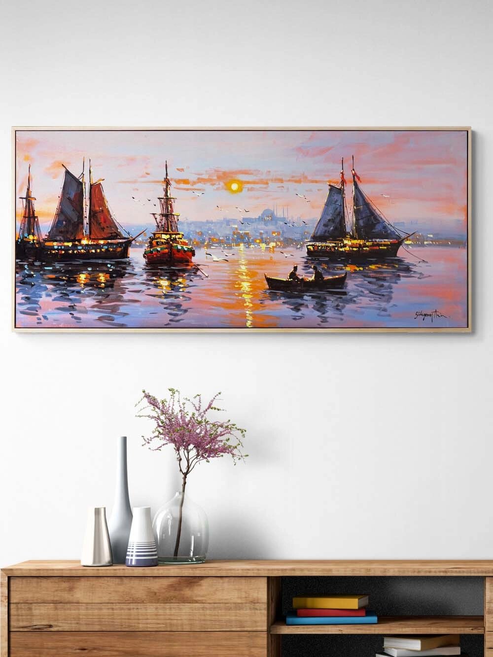 Bir Akşam İstanbul’da Yağlı Boya Tablosu