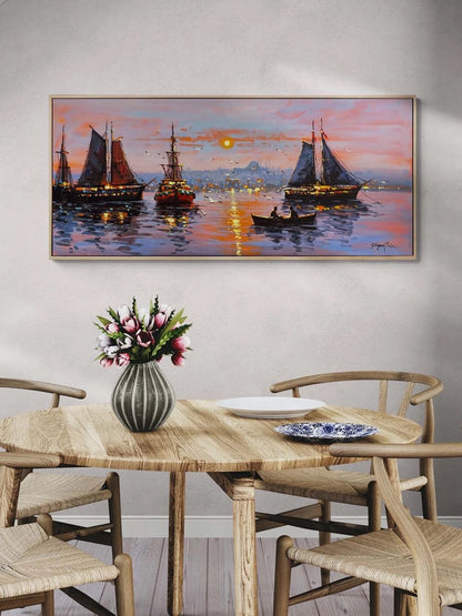 Bir Akşam İstanbul’da Yağlı Boya Tablosu