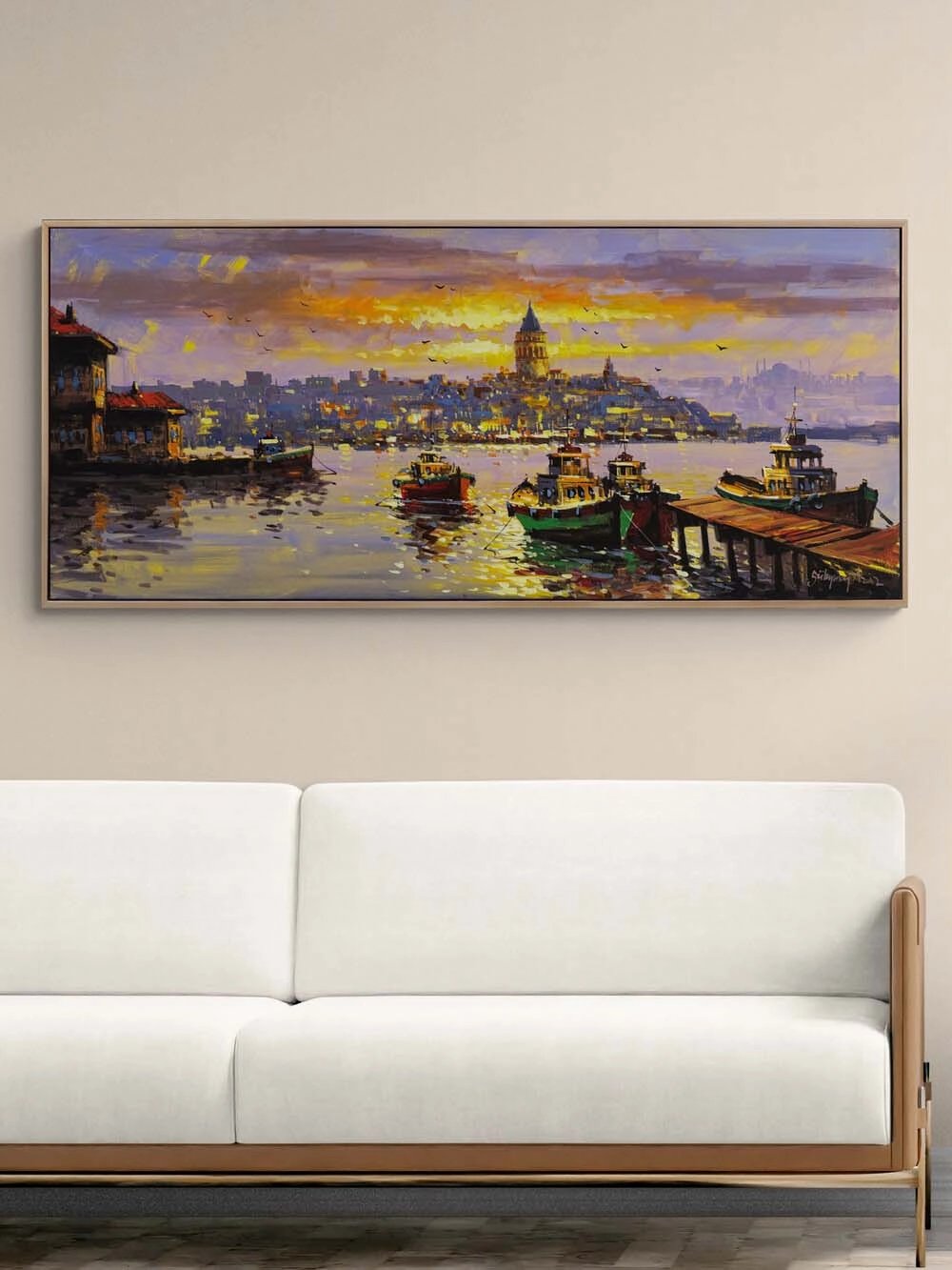 Zamanın Kıyısında İstanbul Yağlı Boya Tablosu