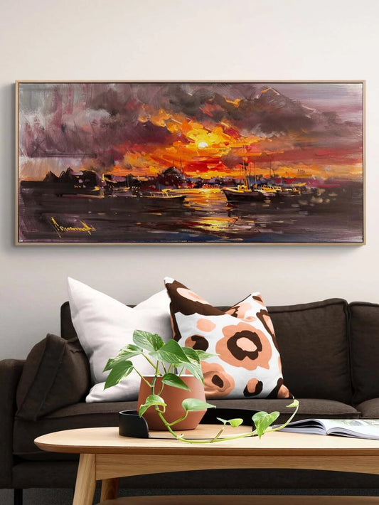 Güneş Haliç’e İnerken Yağlı Boya Tablosu