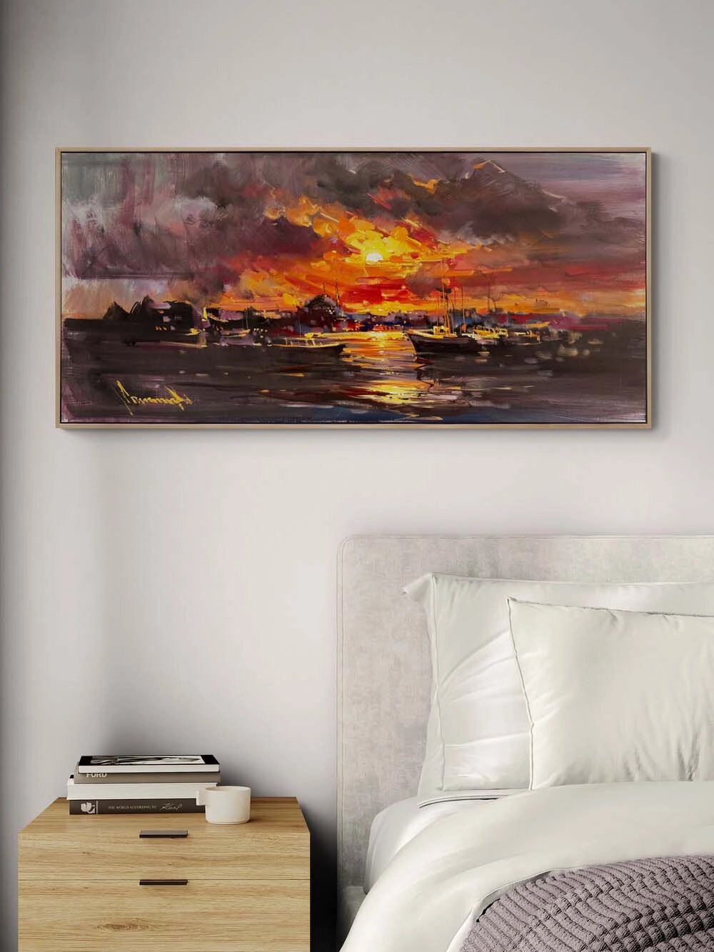 Güneş Haliç’e İnerken Yağlı Boya Tablosu