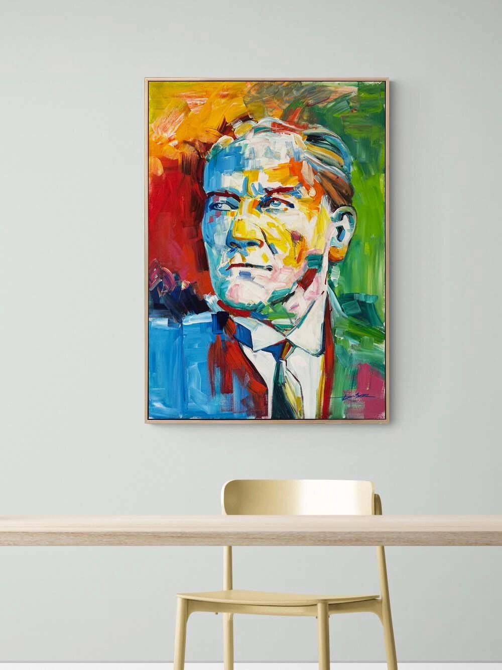 Renklerde Çağdaş Lider Yağlı Boya Tablosu