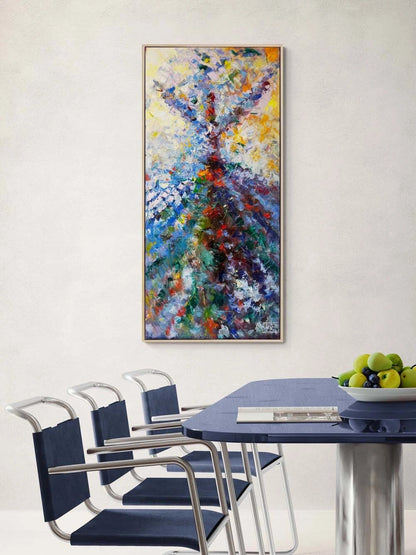 Aşk ile Dönen Semazen Yağlı Boya Tablosu